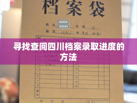 寻找查阅四川档案录取进度的方法