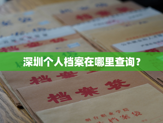 深圳个人档案在哪里查询？
