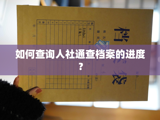 如何查询人社通查档案的进度？