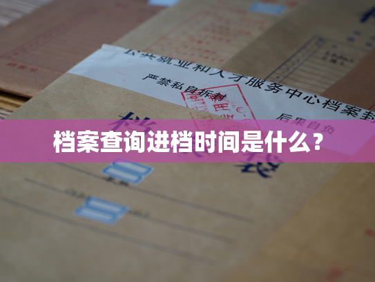 档案查询进档时间是什么？