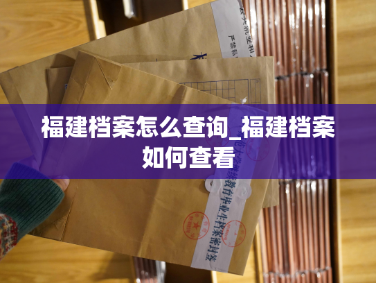 福建档案怎么查询_福建档案如何查看