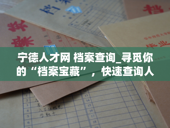 宁德人才网 档案查询_寻觅你的“档案宝藏”，快速查询人才档案！
