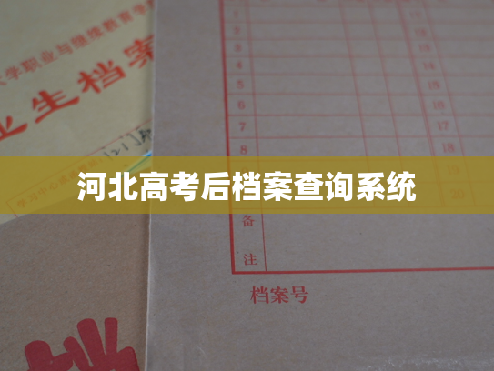 河北高考后档案查询系统