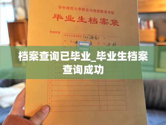 档案查询已毕业_毕业生档案查询成功