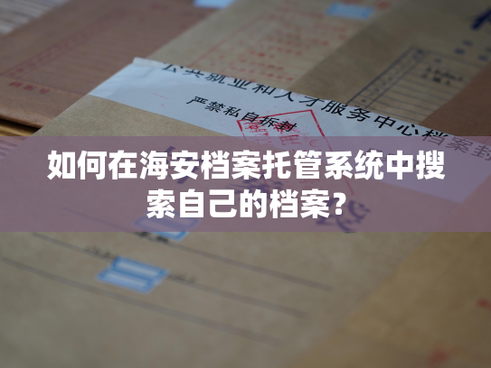 如何在海安档案托管系统中搜索自己的档案？