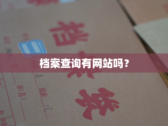 档案查询有网站吗？