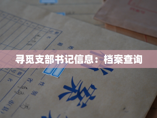 寻觅支部书记信息：档案查询