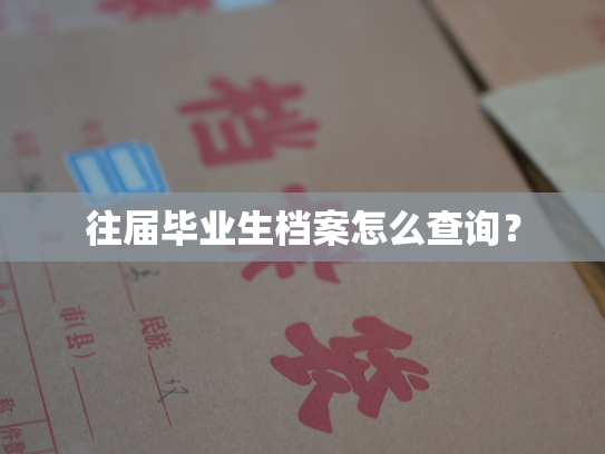 往届毕业生档案怎么查询？