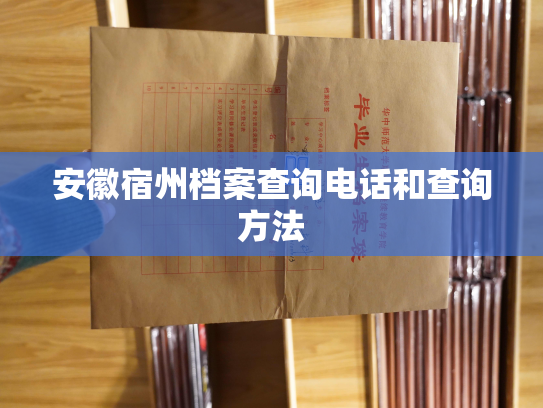 安徽宿州档案查询电话和查询方法