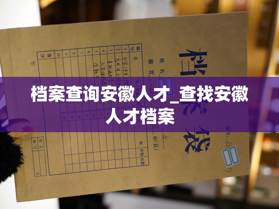 档案查询安徽人才_查找安徽人才档案
