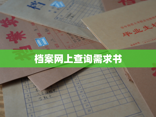 档案网上查询需求书