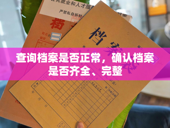 查询档案是否正常，确认档案是否齐全、完整