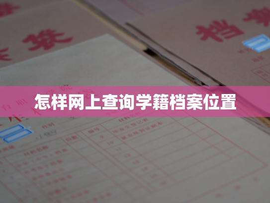 怎样网上查询学籍档案位置