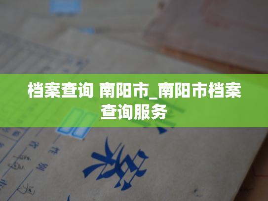 档案查询 南阳市_南阳市档案查询服务