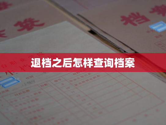 退档之后怎样查询档案