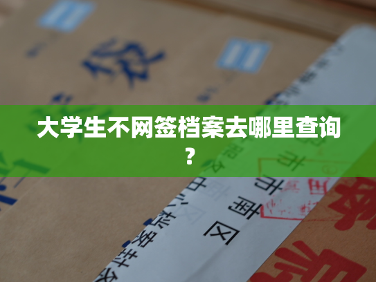 大学生不网签档案去哪里查询？