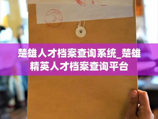楚雄人才档案查询系统_楚雄精英人才档案查询平台