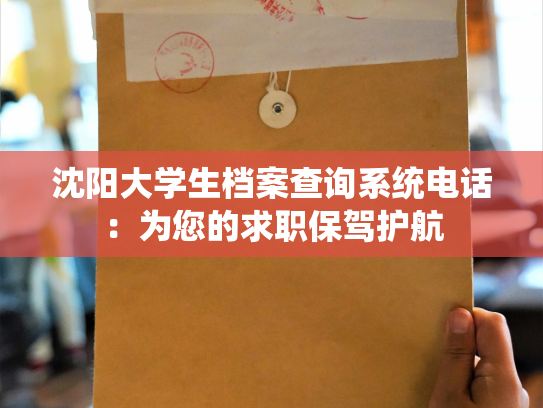 沈阳大学生档案查询系统电话：为您的求职保驾护航