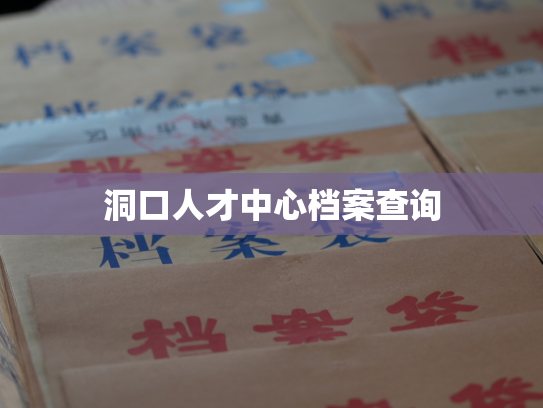 洞口人才中心档案查询