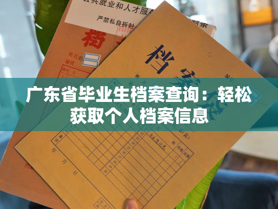 广东省毕业生档案查询：轻松获取个人档案信息