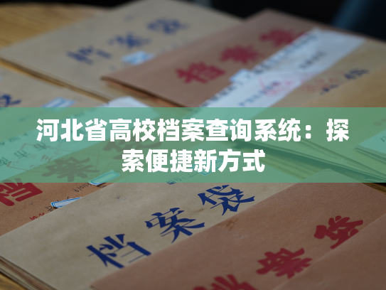 河北省高校档案查询系统：探索便捷新方式
