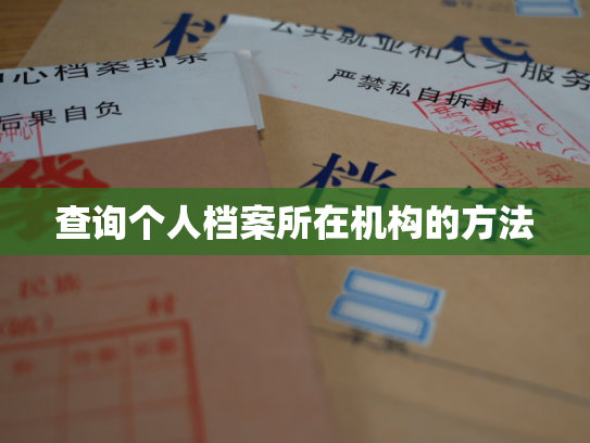 查询个人档案所在机构的方法