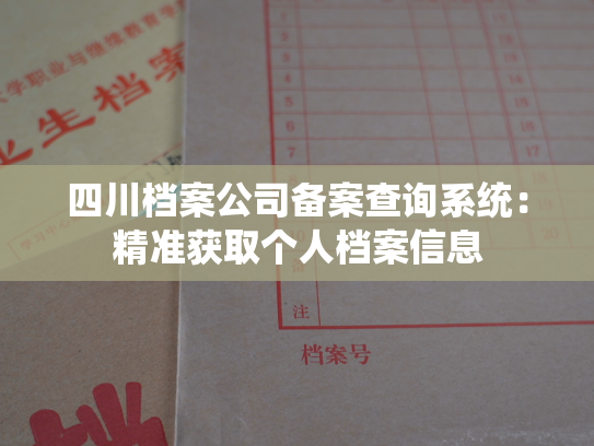 四川档案公司备案查询系统：精准获取个人档案信息