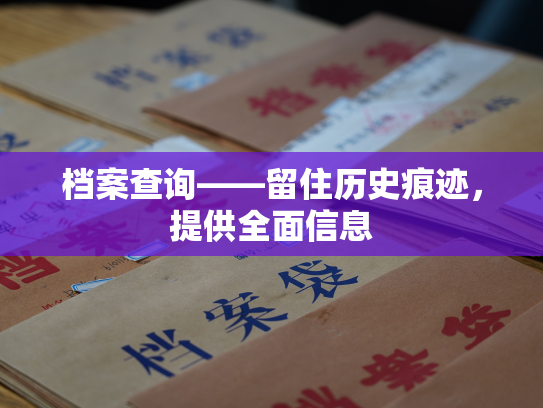 档案查询——留住历史痕迹，提供全面信息