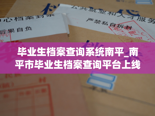 毕业生档案查询系统南平_南平市毕业生档案查询平台上线啦！
