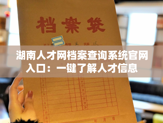 湖南人才网档案查询系统官网入口：一键了解人才信息