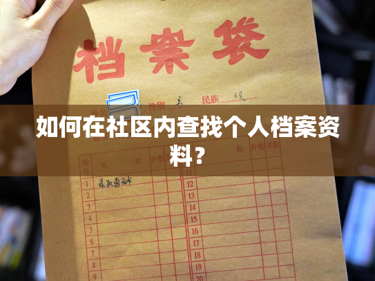 如何在社区内查找个人档案资料？