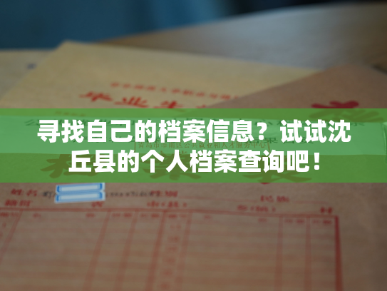 寻找自己的档案信息？试试沈丘县的个人档案查询吧！