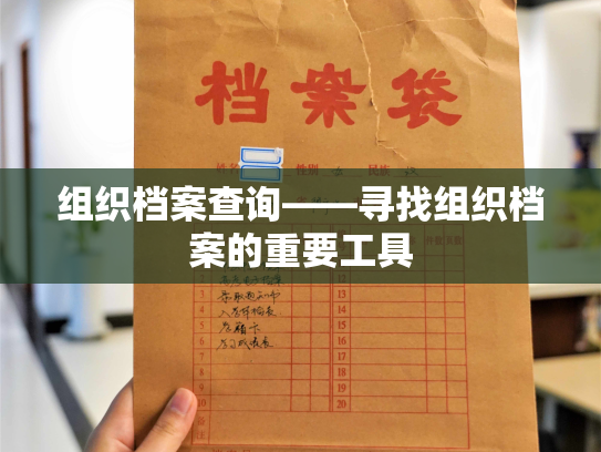 组织档案查询——寻找组织档案的重要工具