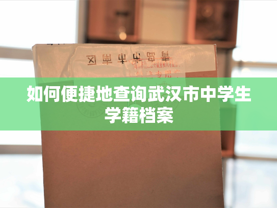 如何便捷地查询武汉市中学生学籍档案