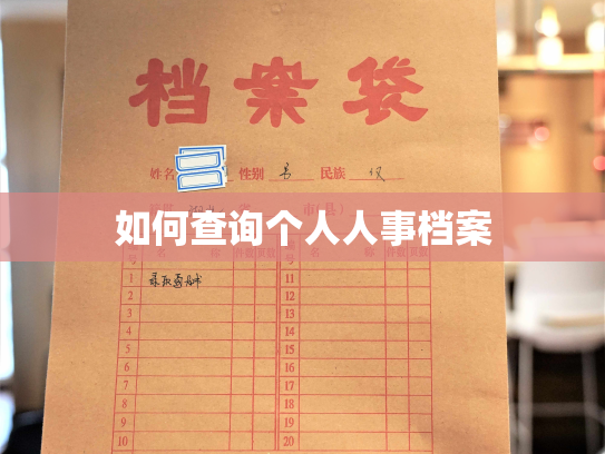 如何查询个人人事档案