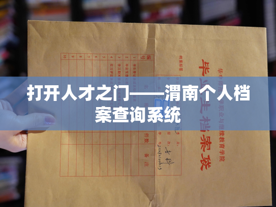 打开人才之门——渭南个人档案查询系统