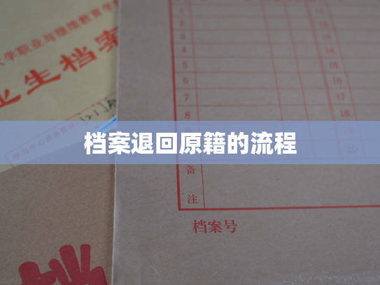 档案退回原籍的流程