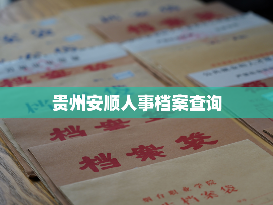 贵州安顺人事档案查询