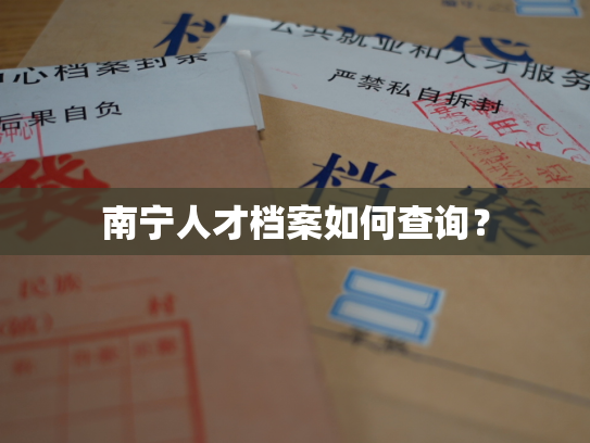 南宁人才档案如何查询？