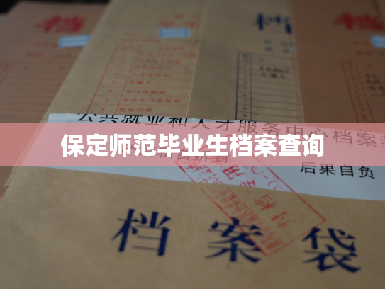 保定师范毕业生档案查询
