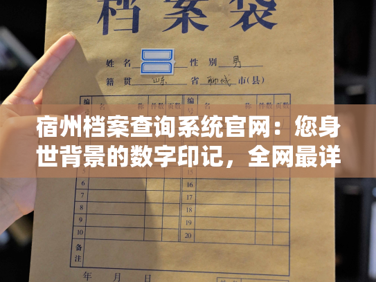 宿州档案查询系统官网：您身世背景的数字印记，全网最详资料