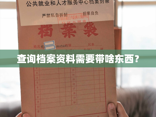 查询档案资料需要带啥东西？
