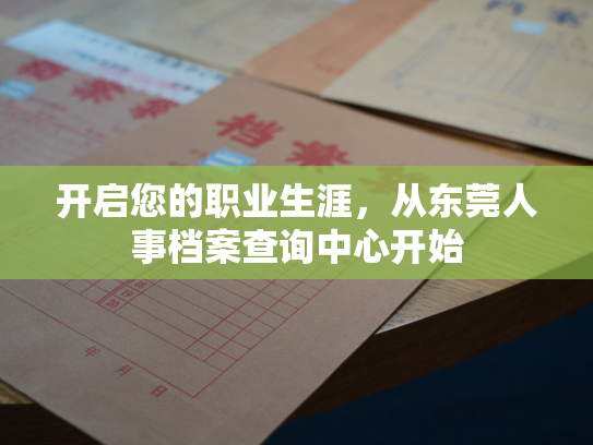 开启您的职业生涯，从东莞人事档案查询中心开始