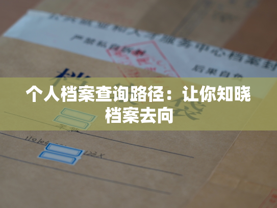 个人档案查询路径：让你知晓档案去向