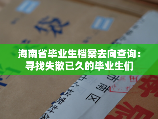 海南省毕业生档案去向查询：寻找失散已久的毕业生们