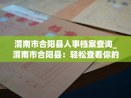 渭南市合阳县人事档案查询_渭南市合阳县：轻松查看你的人事档案！