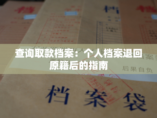 查询取款档案：个人档案退回原籍后的指南