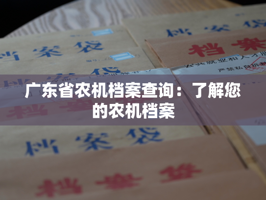 广东省农机档案查询：了解您的农机档案