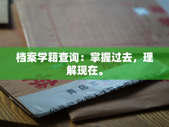 档案学籍查询：掌握过去，理解现在。