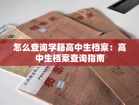 怎么查询学籍高中生档案：高中生档案查询指南